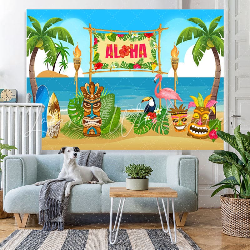 Lofaris Summer Aloha Photo backgruond Beach Wooden Sculpture