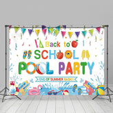 Lofaris Summer Back To School Swimming Pool Party Backdrop