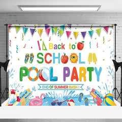 Lofaris Summer Back To School Swimming Pool Party Backdrop