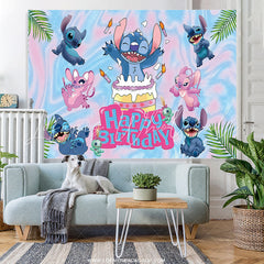 Lofaris Summer Hawaiian Cartoon Birthday Party Backdrop