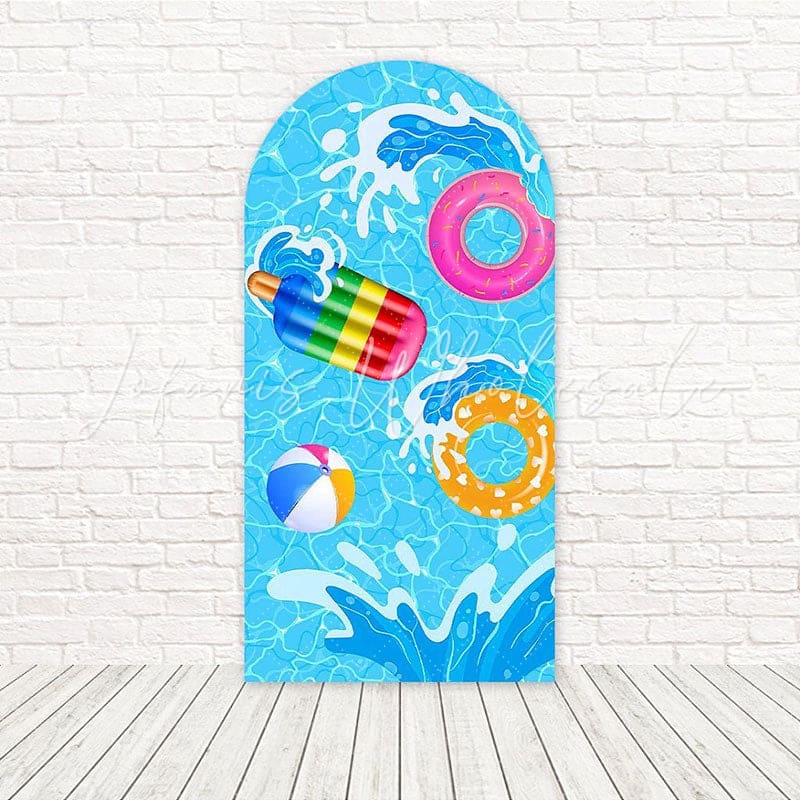 Summer Pool Party Fun Decor Arch Backdrop For Outdoor Celebrations