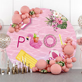 Lofaris Summer Pool Party Themed Circle Swimming Backdrop