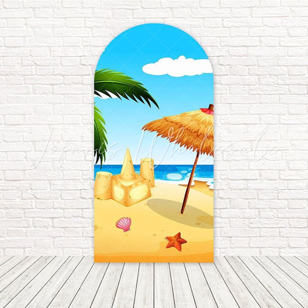 Summer Sandy Beach Relaxation Arch Backdrop For Coastal Events