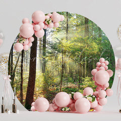 Sun in the Forest Round Backdrop for Nature Themed Party