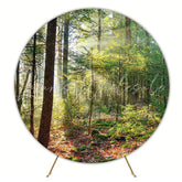 Sun in the Forest Round Backdrop for Nature Themed Party