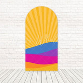 Sun Rays Carnival Arch Backdrop for Bright and Colorful Event Themes