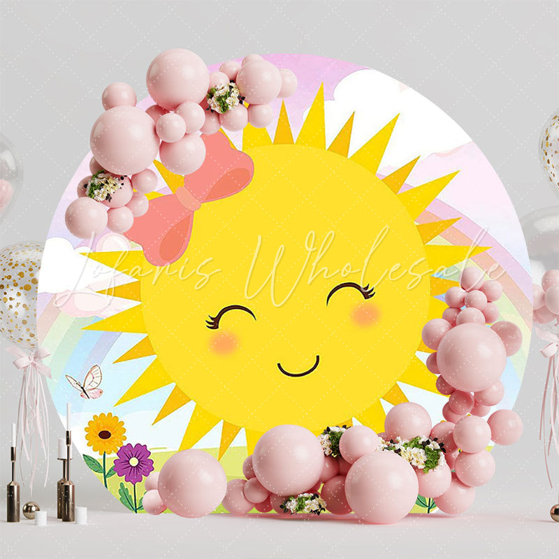Sunbeam Soft Round Backdrop for Elegant Celebration