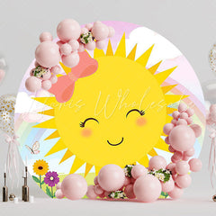 Sunbeam Soft Round Backdrop for Elegant Celebration