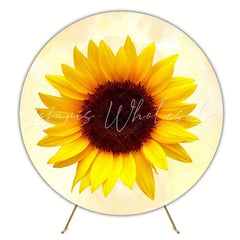 Sunflower Bloom Theme Round Backdrop For Rustic Celebrations