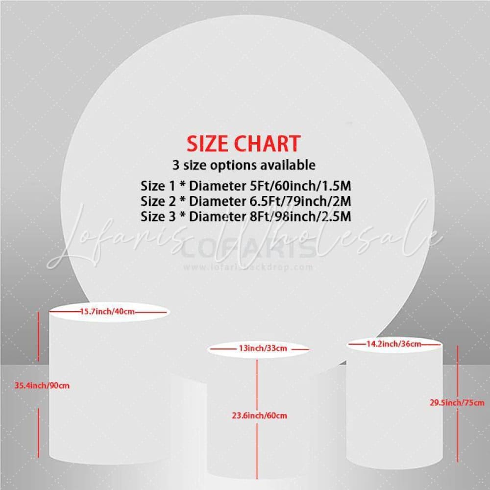 Lofaris Sunny Cheerful Family Outside Round Birthday Backdrop