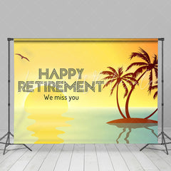 Lofaris Sunset Summer We Miss You Happy Retirement Backdrop
