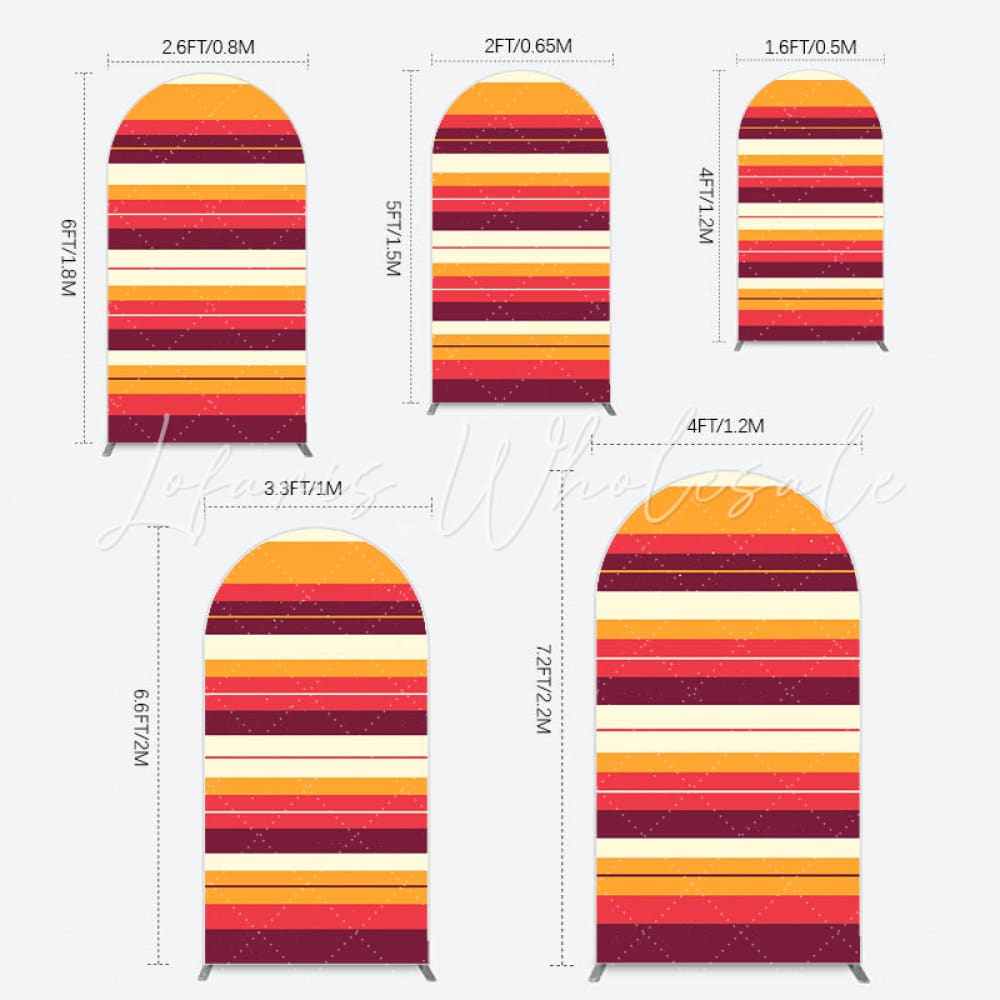 Sunset Theme Arch Backdrop for Outdoor Summer Vibes