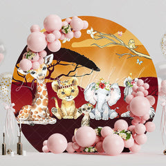 Sunshine Safari Round Backdrop for Jungle Adventure