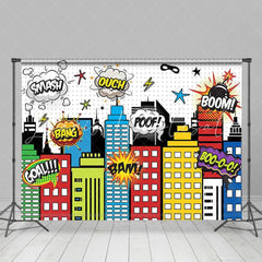 Super City Hero Skyline Building Party Decorations Backdrop for Boys