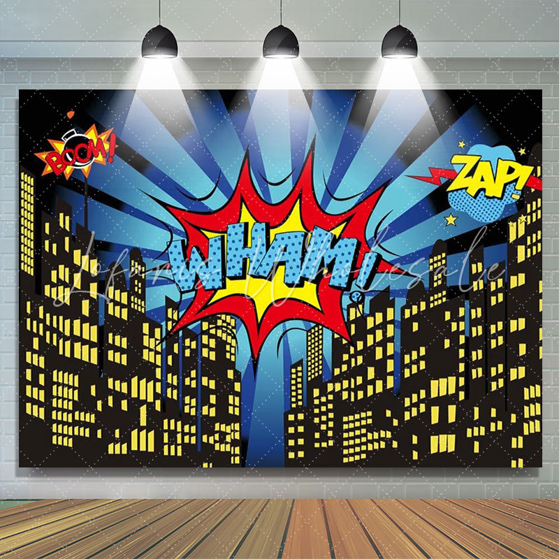 Lofaris Super City Theme Photo Booth Birthday Party Decoration