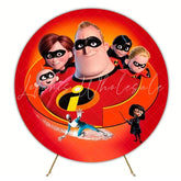 Super Hero The Incredibles Round Backdrop For Kids Celebration