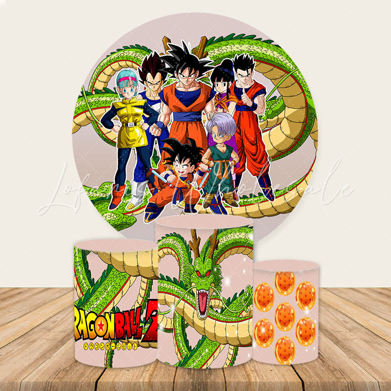 Lofaris Super Saiyan Dragon Ball Cartoon Circle Backdrop Kit