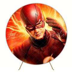 Super Speed The Flash Round Backdrop For Party Celebration