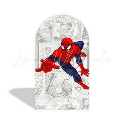Supper Hero Avengers Spiderman Theme Happy Birthday Party Arch Backdrop Wall Cloth Cover