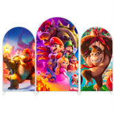 Supper Mario Cartoon Movie Happy Birthday Party Arch Backdrop Wall Cloth Cover