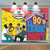 Lofaris Surprise 90¡¯S House Party With Abstract Lines Backdrop