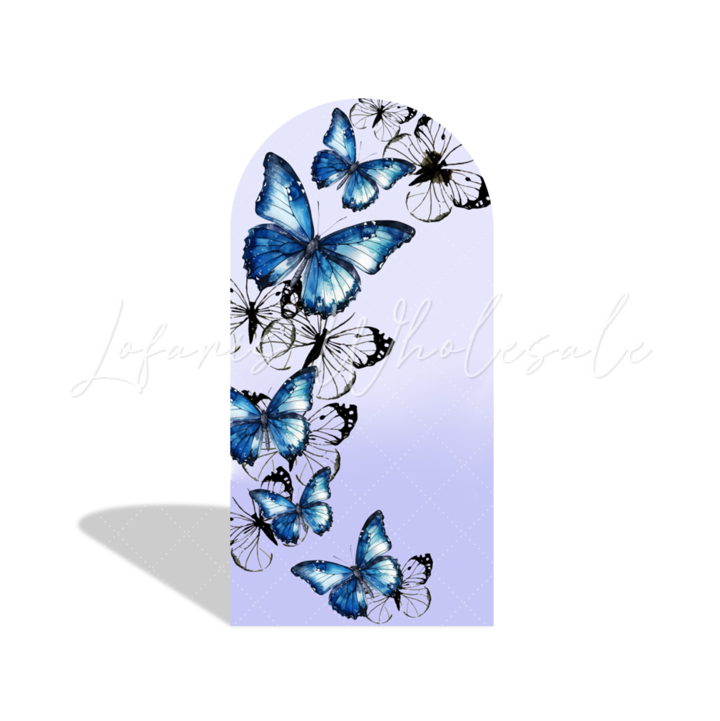 Sweet 15th 16th 18th Purple Butterfly Princess Girl Birthday Party Background Arch Backdrop Wall Cloth Cover