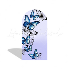Sweet 15th 16th 18th Purple Butterfly Princess Girl Birthday Party Background Arch Backdrop Wall Cloth Cover