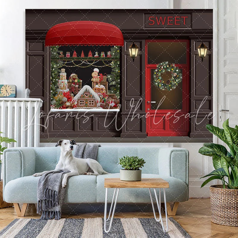 Lofaris Sweet And Glitter Christmas Scene Backdrop For Party