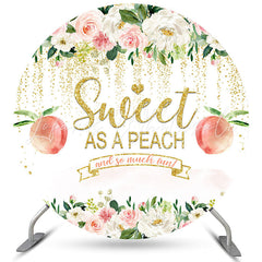 Lofaris Sweet As A Peach And So Much Fun Round Backdrop For Girl