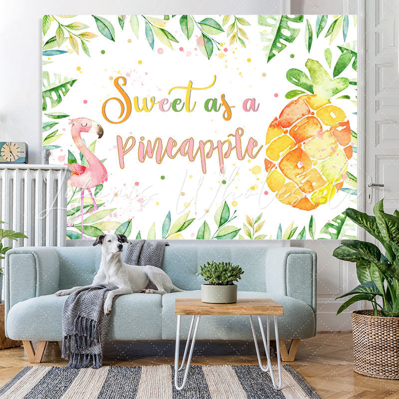 Lofaris Sweet As A Pineapple Backdrop for Baby Shower Party