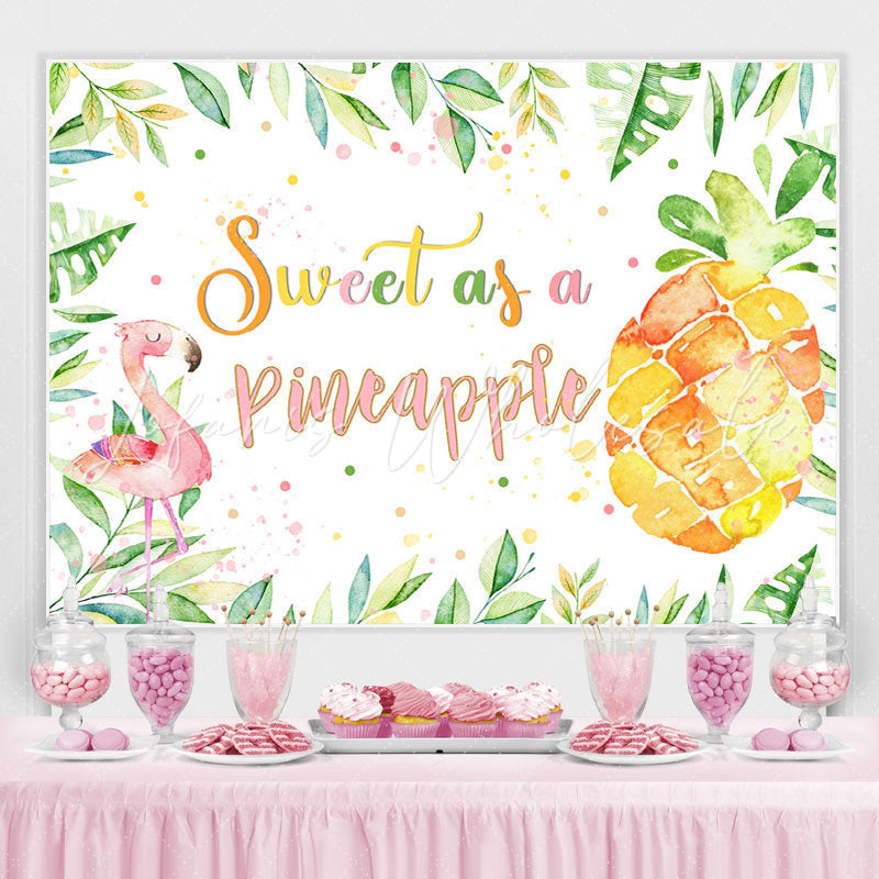 Lofaris Sweet As A Pineapple Backdrop for Baby Shower Party