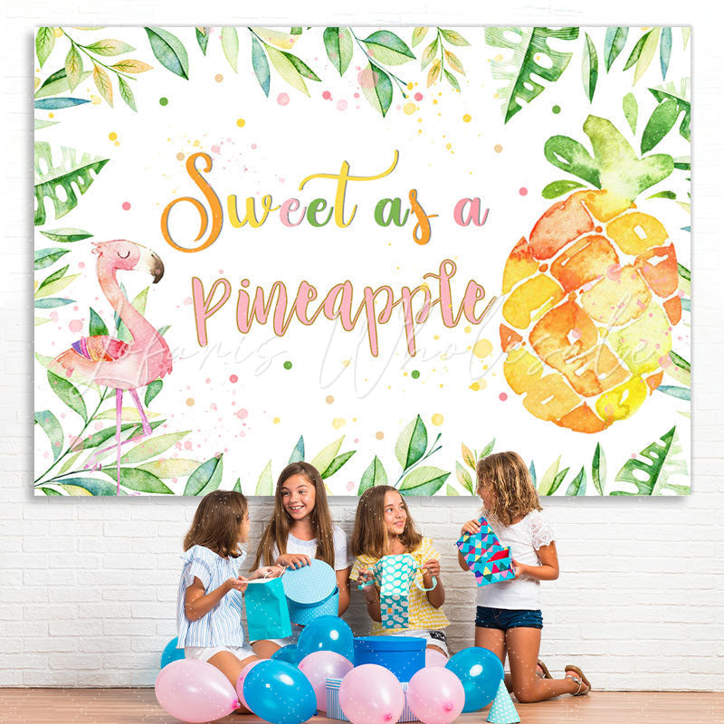 Lofaris Sweet As A Pineapple Backdrop for Baby Shower Party