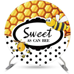 Lofaris Sweet As Can Bee Honeycomb Round Birthday Backdrop