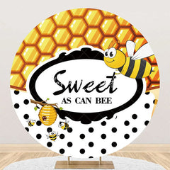 Lofaris Sweet As Can Bee Honeycomb Round Birthday Backdrop