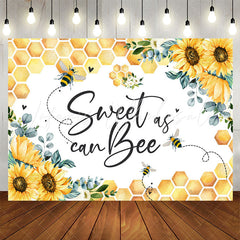 Lofaris Sweet As Can Bee Sunflower Baby Shower Backdrop