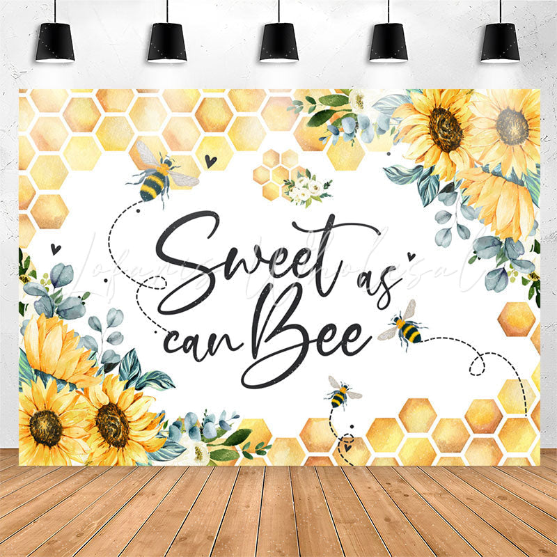 Lofaris Sweet As Can Bee Sunflower Baby Shower Backdrop