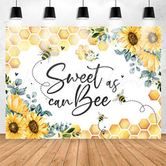 Lofaris Sweet As Can Bee Sunflower Baby Shower Backdrop