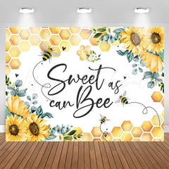 Lofaris Sweet As Can Bee Sunflower Baby Shower Backdrop