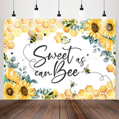 Lofaris Sweet As Can Bee Sunflower Baby Shower Backdrop