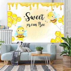 Lofaris Sweet As Can Bee Themed Honey Baby Shower Backdrop
