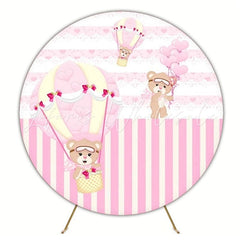 Sweet Baby Shower Bear Round Backdrop For Memorable Gender Reveal