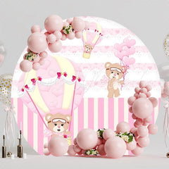 Sweet Baby Shower Bear Round Backdrop For Memorable Gender Reveal