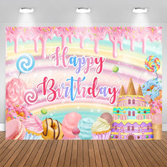 Lofaris Sweet Candyland Dessert Birthday Backdrop For Girl