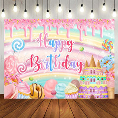 Lofaris Sweet Candyland Dessert Birthday Backdrop For Girl