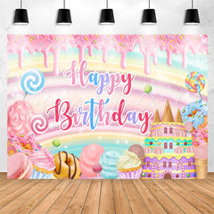 Lofaris Sweet Candyland Dessert Birthday Backdrop For Girl