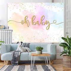 Lofaris Sweet Color Graffiti Baby Shower Backdrop For Girl