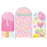 Sweet Donut Candy Theme Birthday Baby Shower Party Arch Backdrop Wall Cloth Cover