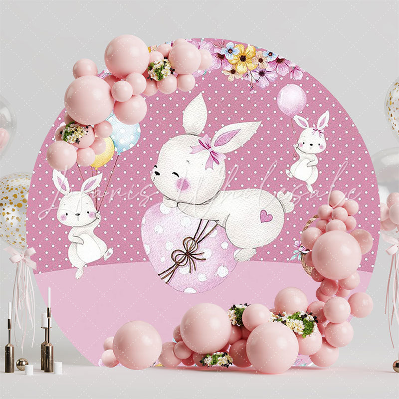 Sweet Easter Round Backdrop for Spring Party Celebration