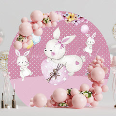 Sweet Easter Round Backdrop for Spring Party Celebration