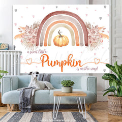 Lofaris Sweet Little Pumpkin Id On The Way Baby Shower Backdrop